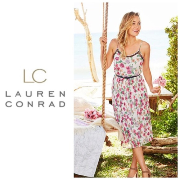LC Lauren Conrad Dresses & Skirts - SOLD LC Lauren Conrad Dress Pleated Midi Sz XL